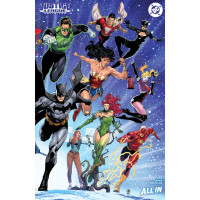 JUSTICE LEAGUE UNLIMITED #1 CVR H DANIEL SAMPERE WRAPAROUND RAISED UV FOIL VAR
